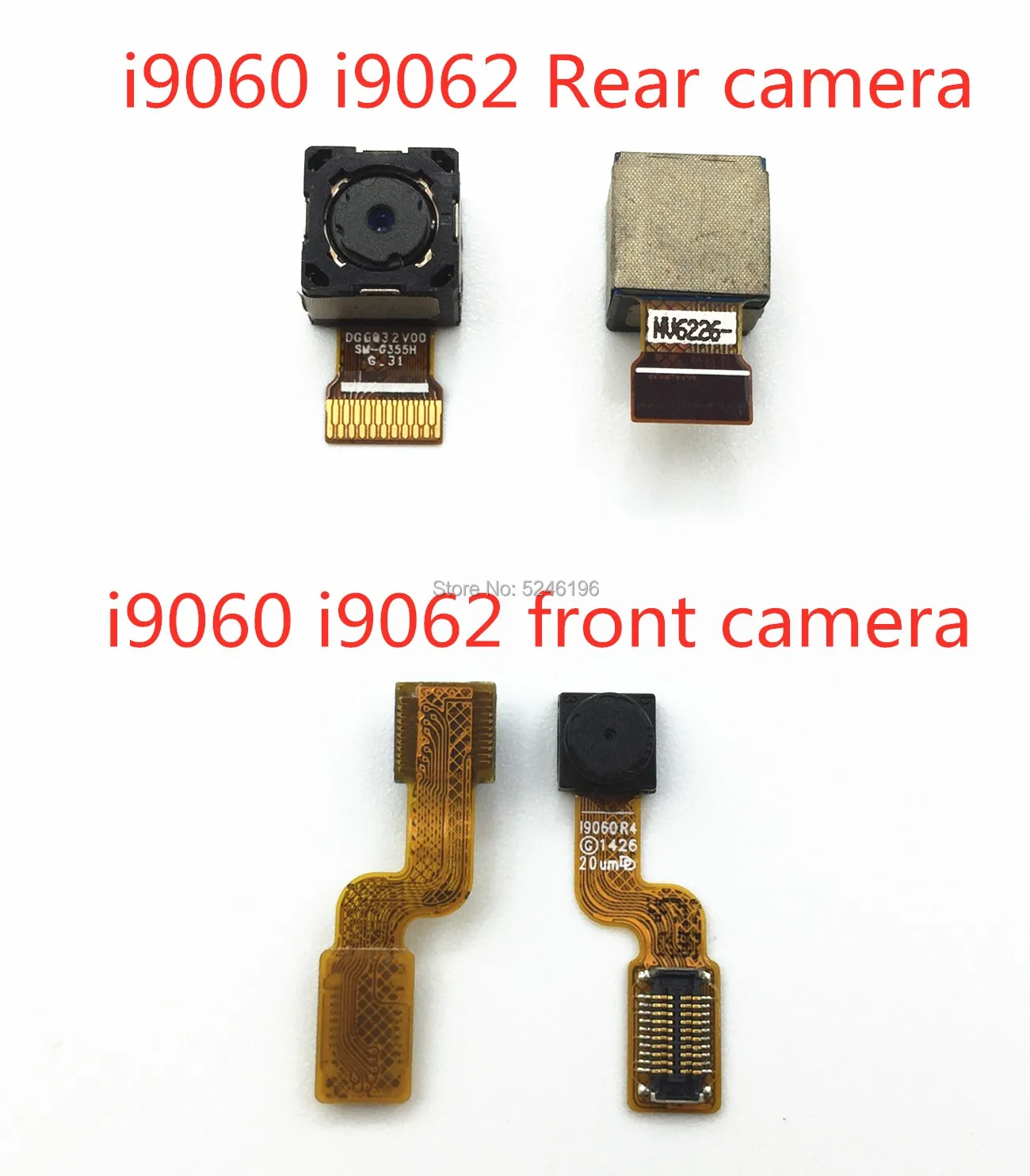 1pcs Back big Main Rear Camera front camera Module Flex Cable For Galaxy i9060 i9062 Replace Part