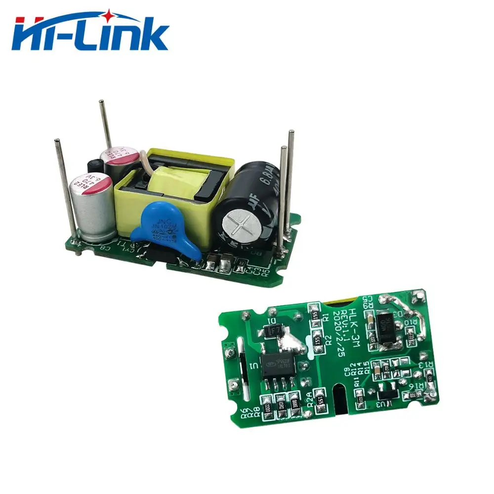 Free Ship Hi-Link Manufacturing 3W 5V 0.6A AC DC SMPS PCB Circuit Open Frame Power Supply HLK-PM01L