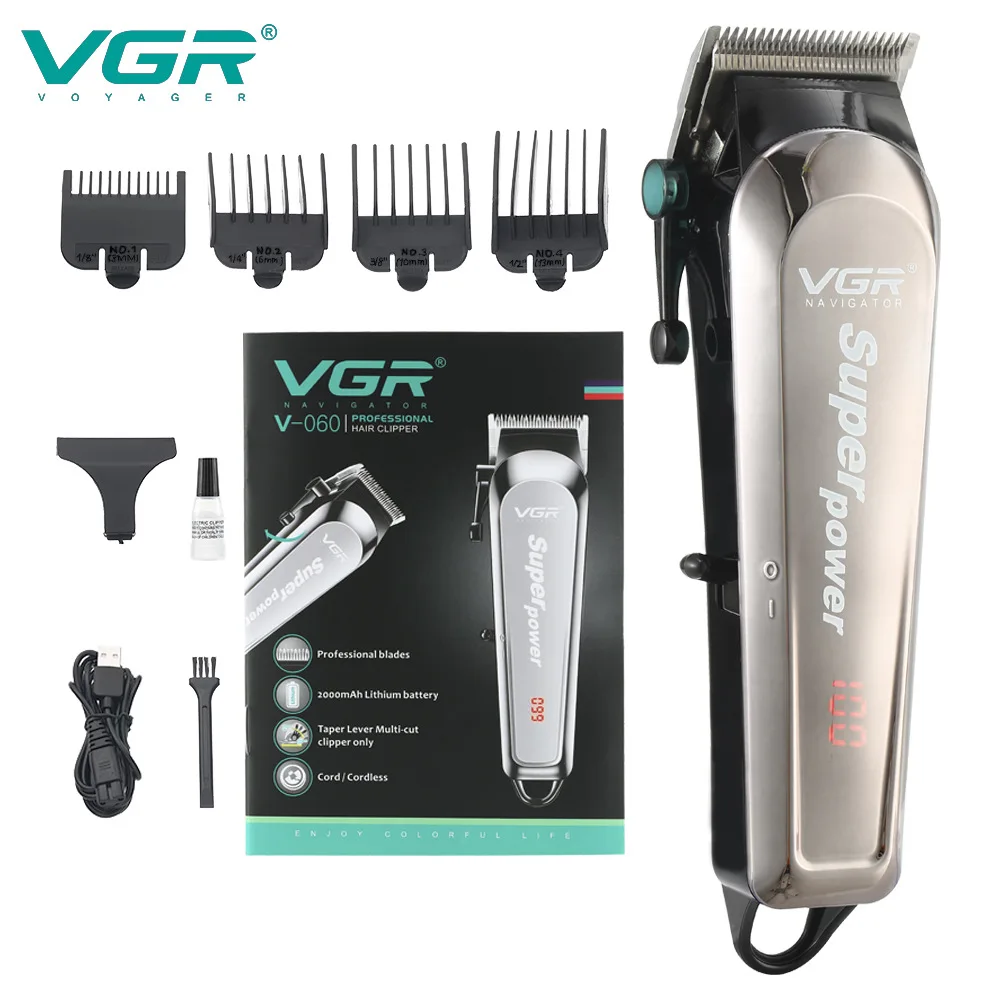 VGR 060 Neue Elektrische Haar Clipper Professionelle Körperpflege Barber Grenze Kamm Haushalt Trimmer Für Männer Clippers V-060