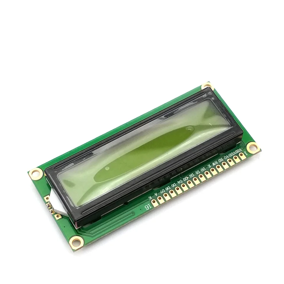 LCD1602 Monitor 1602A LCD Character 1602 5V Yellow Green/Blue Screen Display Modules, Backlight Yellow Green New 16 X 2