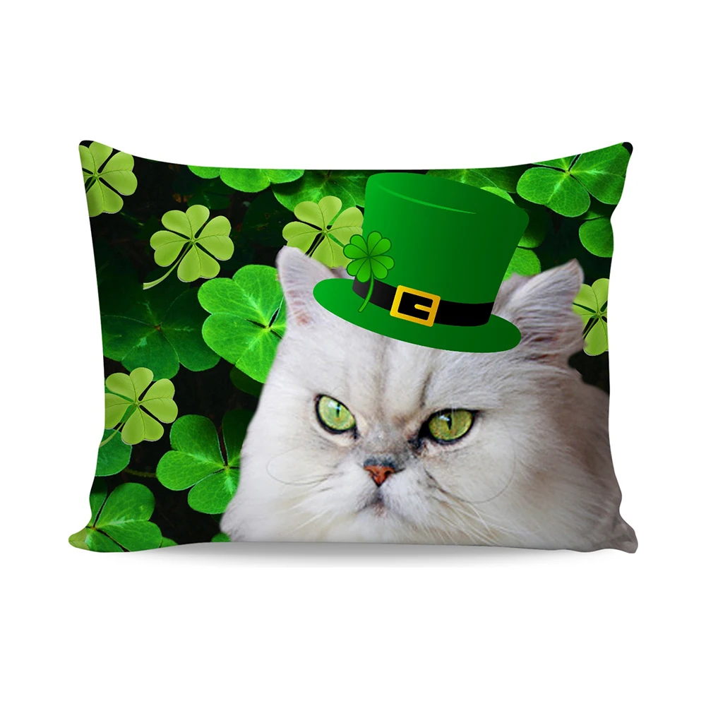 Hipster Cat/Cat Cobain/Kitty Glitter/Irish Cat 3d printed Pillow Case Polyester Decorative Pillowcases Throw Pillow Cover