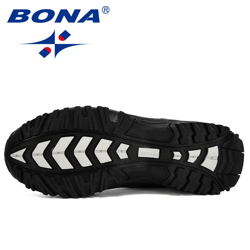 BONA New Designers Hiking Shoes Male Mountain Climbing Trekking Shoes Man Cow Split Sport Walking Shoes Men Trendy Sneakers