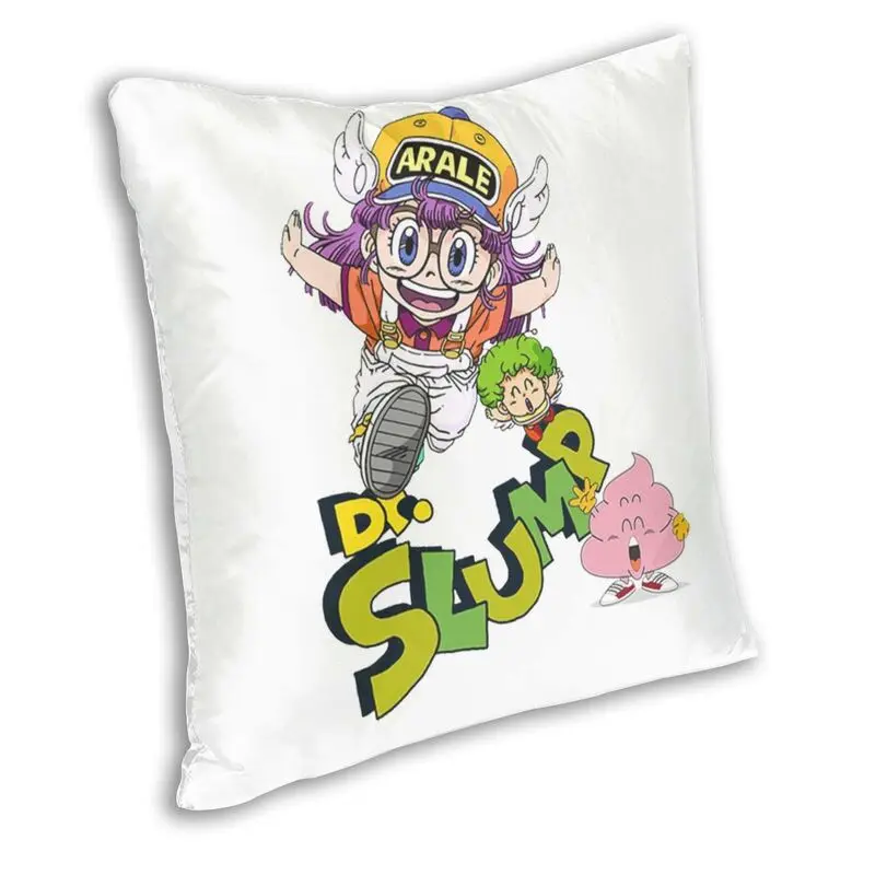 Dr. Slump Logo Cushion Cover 45x45 Home Decorative 3D Printing Arale Norimaki Robot Throw Pillow Case for Living Room Two Side