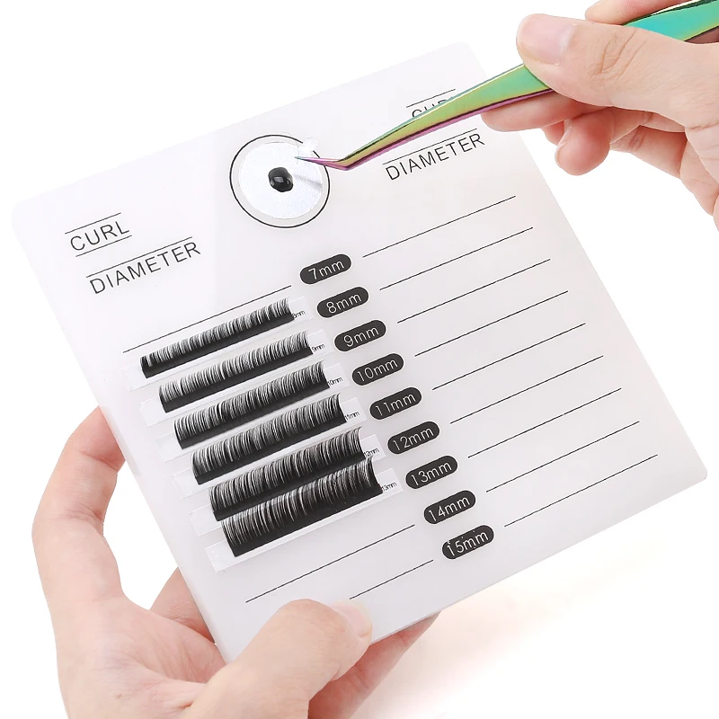 Acrylic False Eyelashes Palette With Tick Mark Stand Pad Organizer Palette Lashes Holder Graft Eyelash Extension Makeup Tool