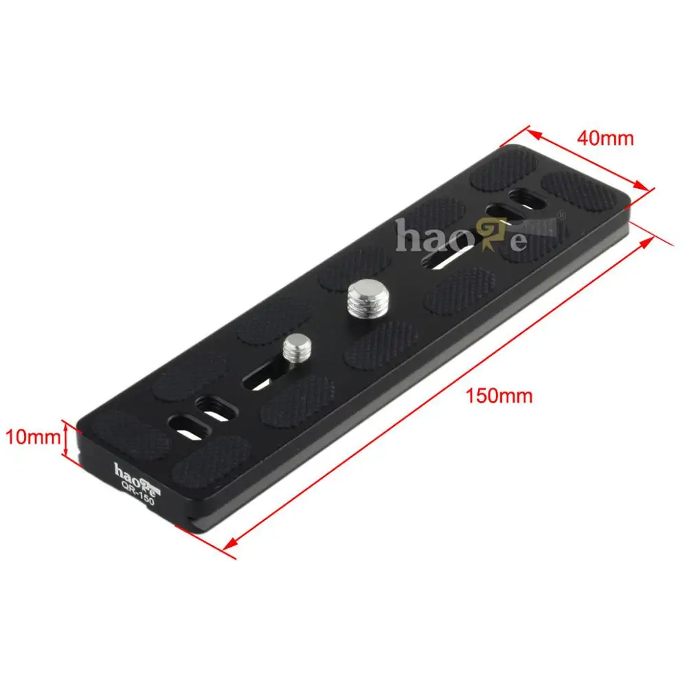 БЫСТРОРАЗЪЕМНАЯ пластина Haoge 150 мм QR с двумя ласточкиными хвостами и D-образным кольцевым винтом подходит стандарту Arca-Swiss для шаровой головки штатива