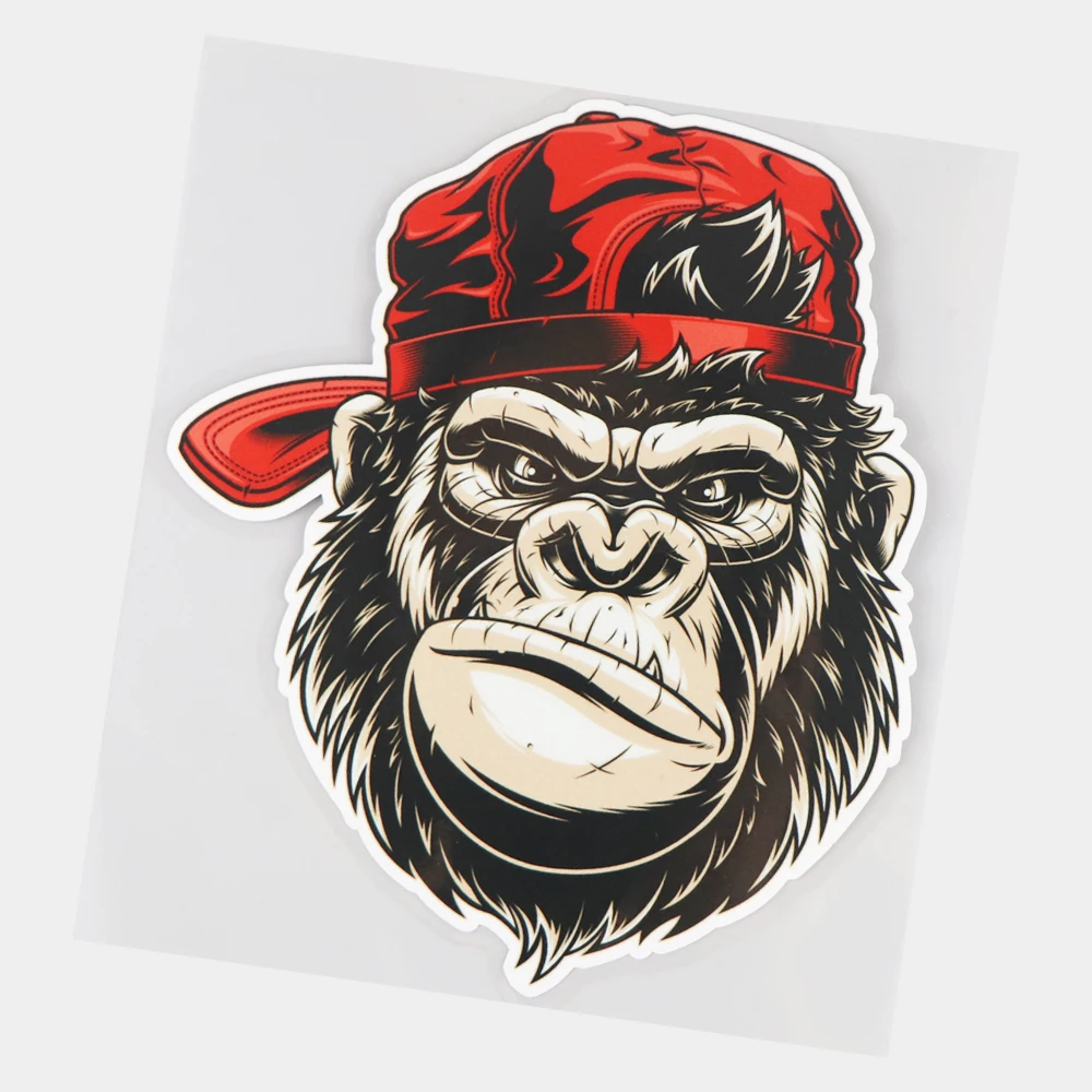 JuYouHui Exterior Accessories Decal Stylish Baseball Cap Orangutan Personality Windshield Stickers Decoration Car