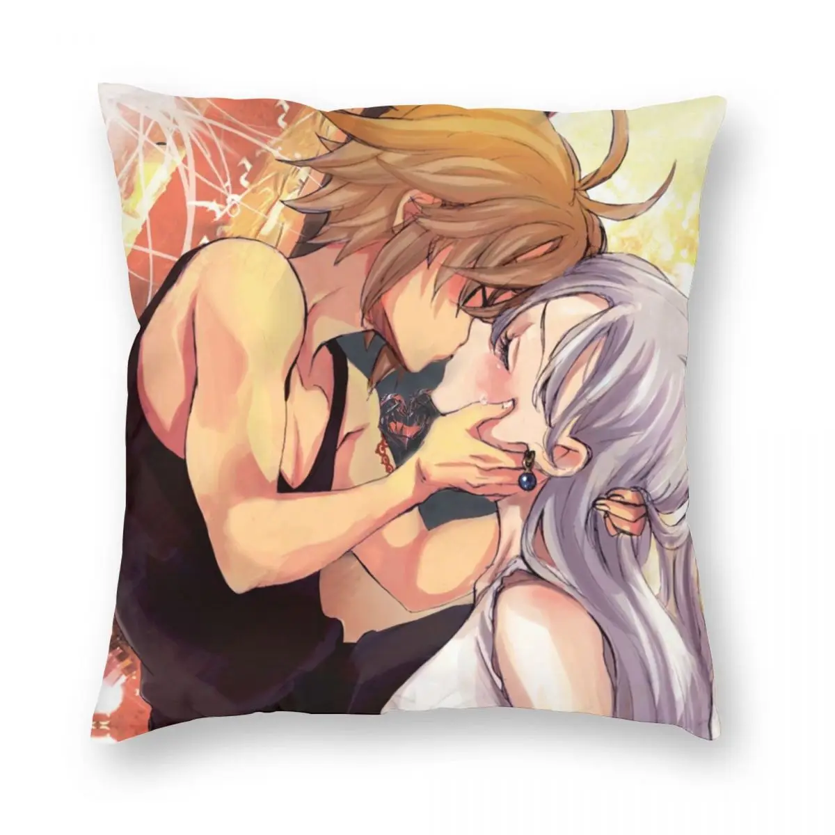 Nanatsu No Taizai The Seven Deadly Sins Pillowcase Polyester Pattern Zip Decorative Pillow Case for Car Cushion Cover Wholesale