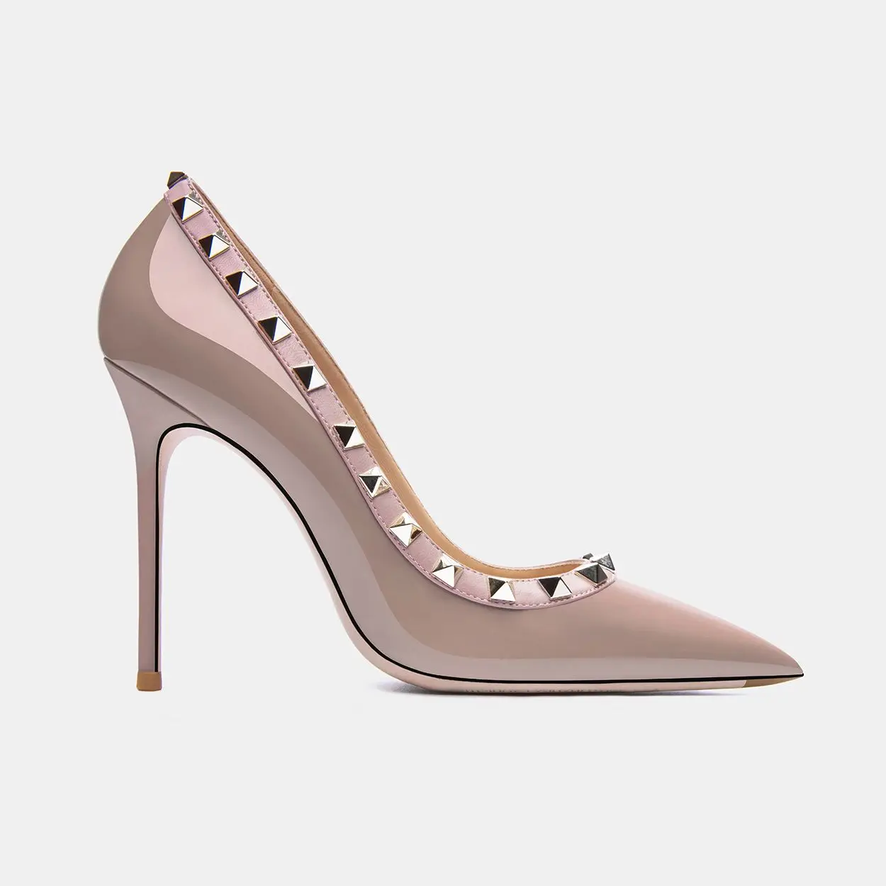High Heels For Women 2026 Star Style Luxury Brand Rivets Classics Pumps Genuine Leather Pointed Toe Designer Party Ladies Shoes