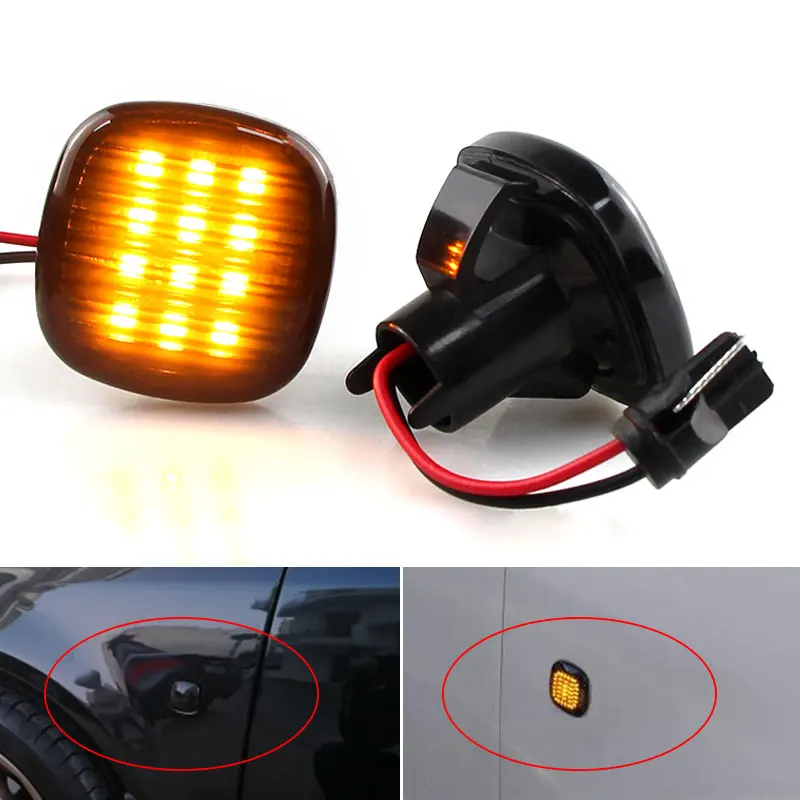 2pcs Smoked CANbus LED Car Side Marker Turn Signal Light For SEAT Cordoba 1999-2003 Facelift Ibiza Mk2 99-02 Facelift  Leon Mk1