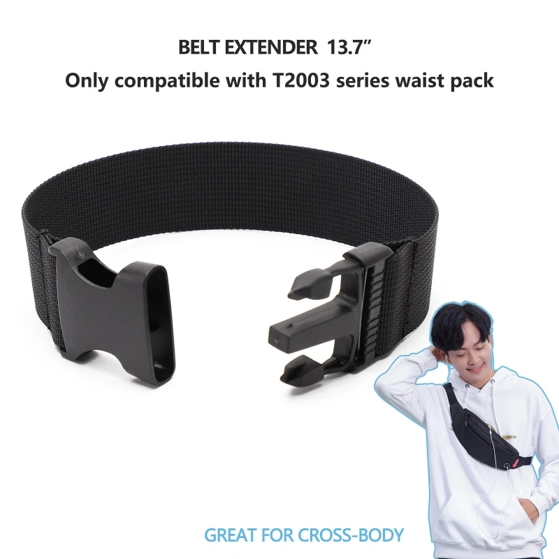 066F Portable Belt Extender for Fanny Pack Strap Extension Waist Bag Belts