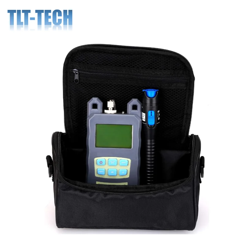 Fiber Tool Small Bag with Optical Power Fiber Meter and Plastic Visual Fault Locator with 2.5mm Universal Connector Fiber Optic