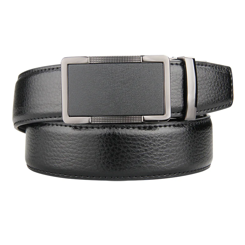 Brand Brown Leather Belt for Men Luxury Brand Fashion Automatic Buckle Ratchet Belts Comfort Click Leather Belt Male