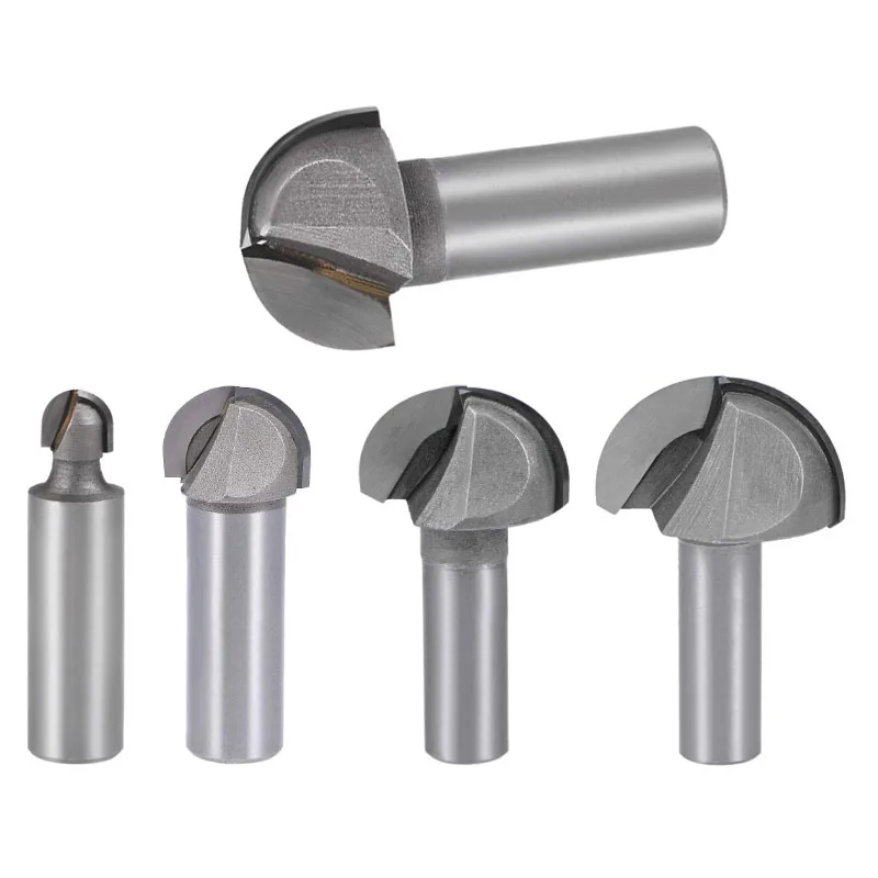 2-flauta carboneto cove núcleo caixa roteador bits com haste de aço de 1/2 polegadas-pacote de 2