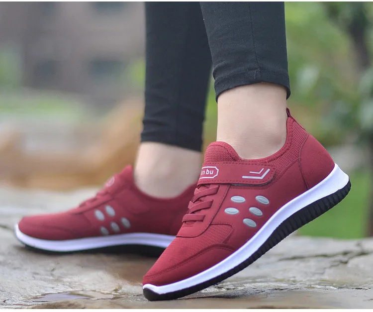 

Fashion Autumn spring Women Sneakers flats Mesh Solid Casual Shoes Women Breathable Lace Up Ladies Sneakers canvas shoes