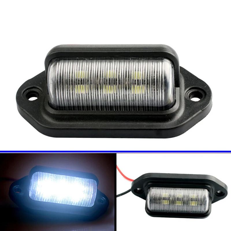 High Quality 1PCS Waterproof IP65 License Plate Light Car Truck Trailer Step Lamp License Plate Light Car Accessories