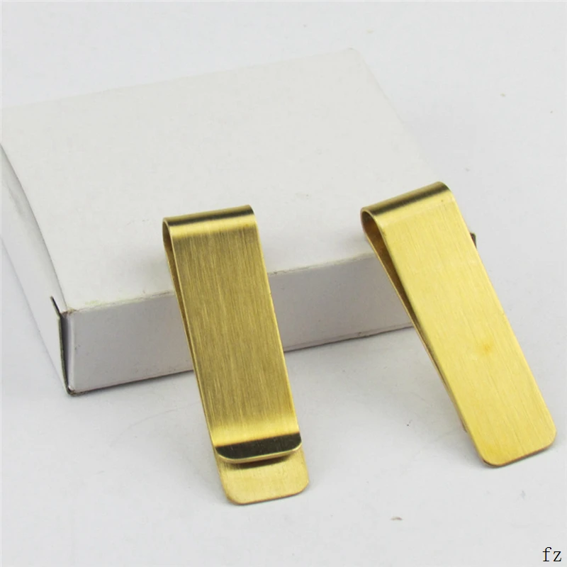 

100 Pcs Stainless Steel Money Clip Golden Card Holder Business Card Credit Cash Wallet
