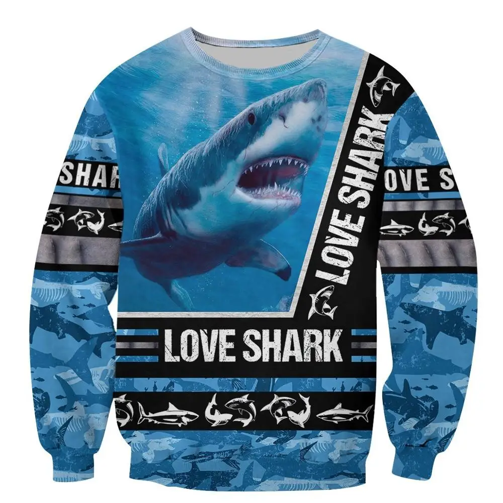 Sudadera con capucha tiburón 3D para hombre estilo streetwear - imagen 4