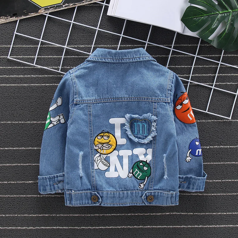 Children's Jean Jacket Spring and Autumn New Korean Fashion Cartoon Girl Jackets Girls Outerwear Coats 0-10-Year-Old image 2
