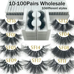 Mikiwi Wholesale 3d Mink Eyelashes Fluffy Reusable Soft Fluffy Messy Handmade Fluffy mink lashes bulk