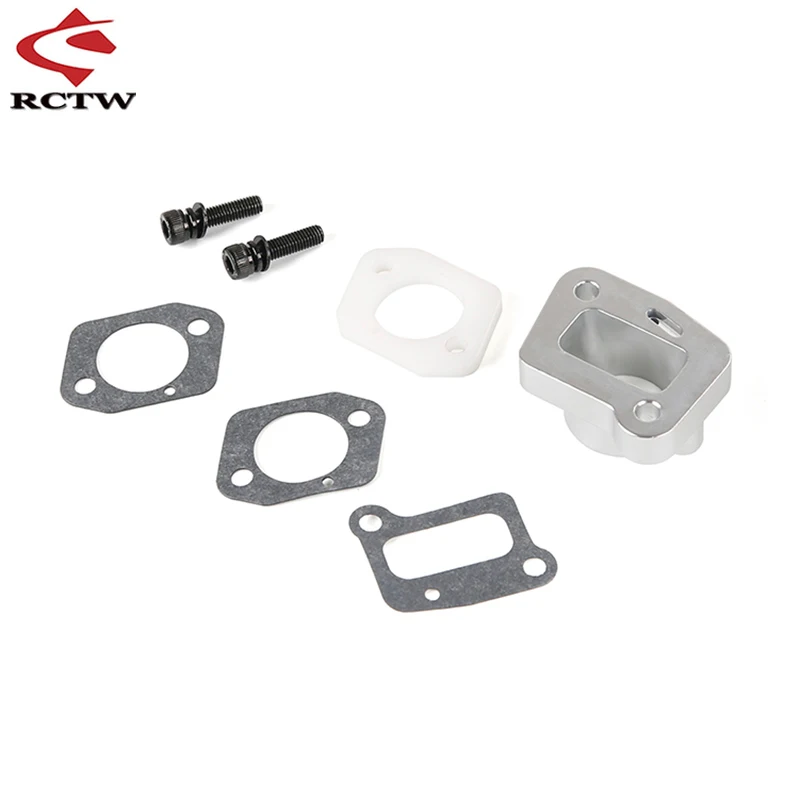 Kit de peças de tubo de admissão de metal CNC 71cc acessórios de motor para 1/5 HPI ROFUN ROVAN KM BAJA LOSI 5IVE-T FG DDT RCMK FID RACING PARTS