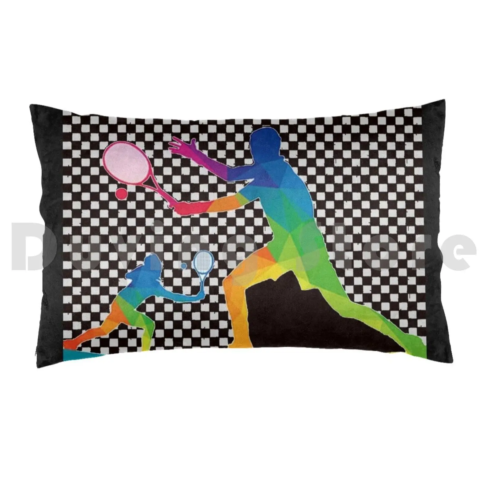 Tennis Pillow Case Printed 50x75 Tennis Sport Game Tennisplayer Ball Racket