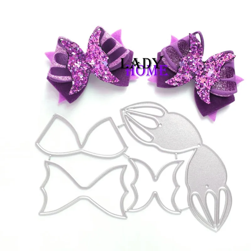 Bat Hair Bows Scrapbooking Dies Embossed Creative Knife Template Stencil for DIY Paper Album Photo Cards Making Dies Cut Die