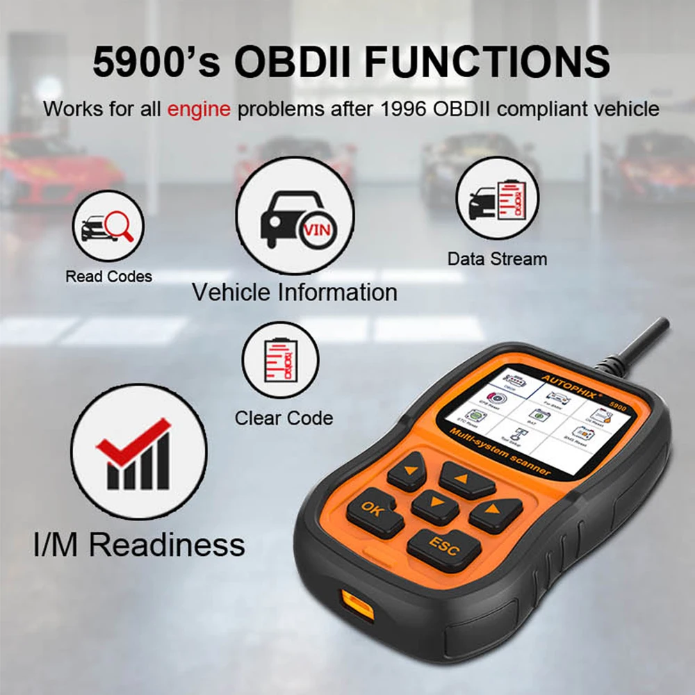 Autophix 5900 Professional Obd 2 Car Diagnostic Tool EPB ETC BMS Reset Multilingual Code Reader Obd2 Automotive Scanner For BMW