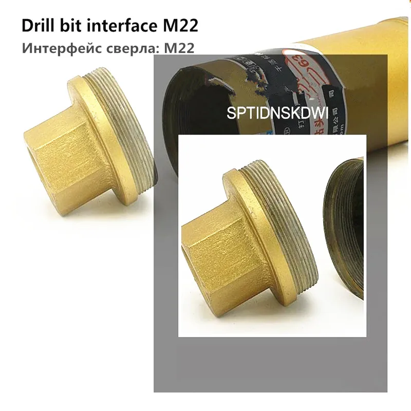 Imagem -04 - Brocas de Mármore de Diamante 25180 mm Serra de Corte M22 para Perfuração Úmida em Água Concreto Perfurador Núcleo Alvenaria Perfuração a Seco