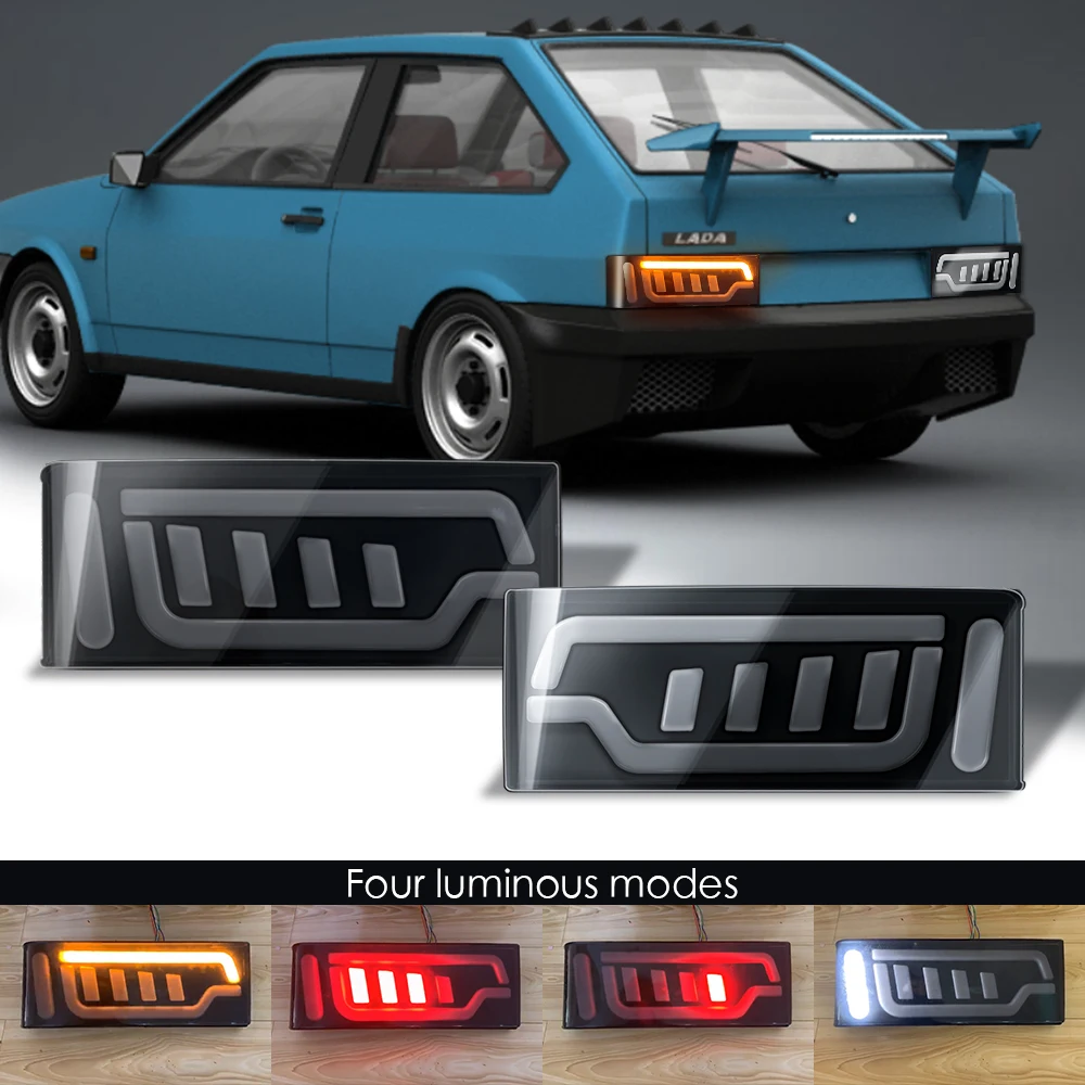 

for lada 2108 2109 led tail lights 2 Pcs Car Accessories LED Rear Running Lights for Lada 2108 2109 Turn Signal Light Lamp