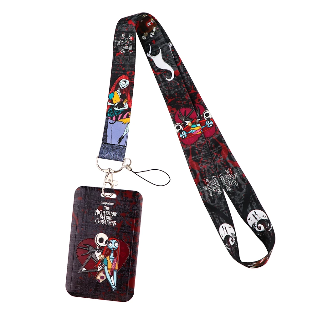 YQ199 The Nightmare Before Christmas Lanyard Neck Strap for Phone Keys ID Badge Holder Keychain Cord Lariat Kids Halloween Gift