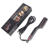 3 in 1 Quick Man Beard Straightener Hair Brush Anti Static Ceramic Heating Faster Straightening Beard Comb Hair Styler For Men