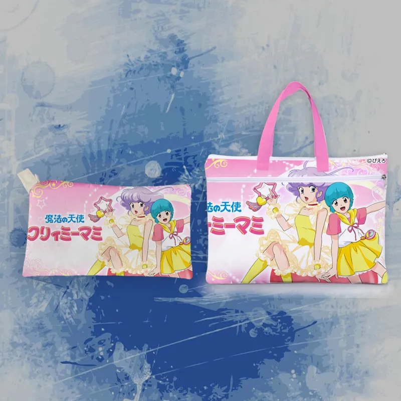 IVYYE Sweet Candy Creamy Anime Handbag Casual Shoulder Bag Student Cartoon Document Pen Tote Children Girls