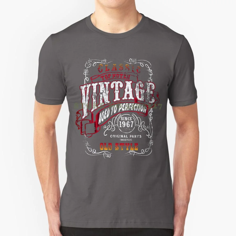 New Men's T Shirt Vintage Aged To Perfection 1967-Sturgis Design-50th Birthday Gift T Shirt