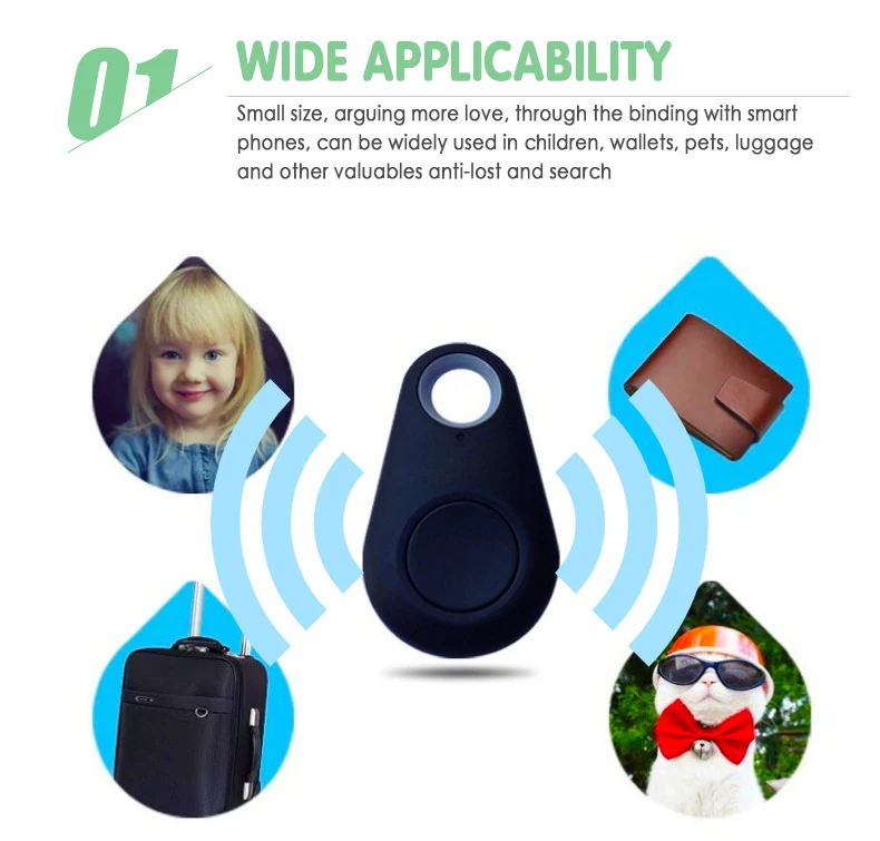 GSM GPS Mini Anti Lost Smart Tag Tracer Locator Pet Dog Child Compatible Keychain Key Finder Device Mobile Phone Lost Alarm