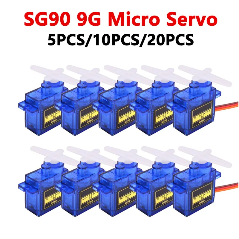 

SG90 9G мини микро сервопривод запасные части для дистанционного управления автомобиль грузовик робот 450 Вертолет 0-180 ° 360 ° сервопривод 5 шт./10 шт./20 шт.