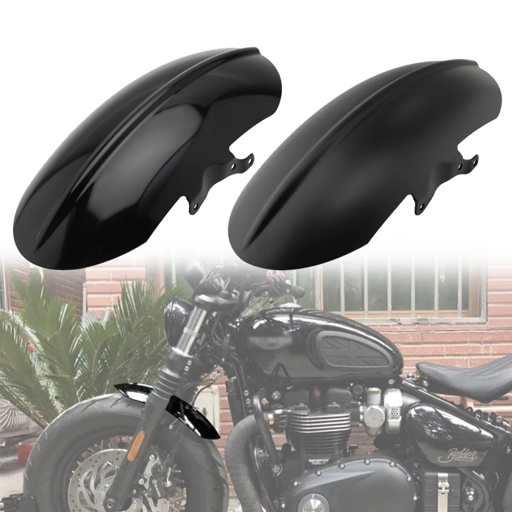 Motorcycle Short Front Fender Mudguard Fairing  For Triumph Bobber Bonneville Speedmaster 1200 18- Cafe Racer Motor Accessories