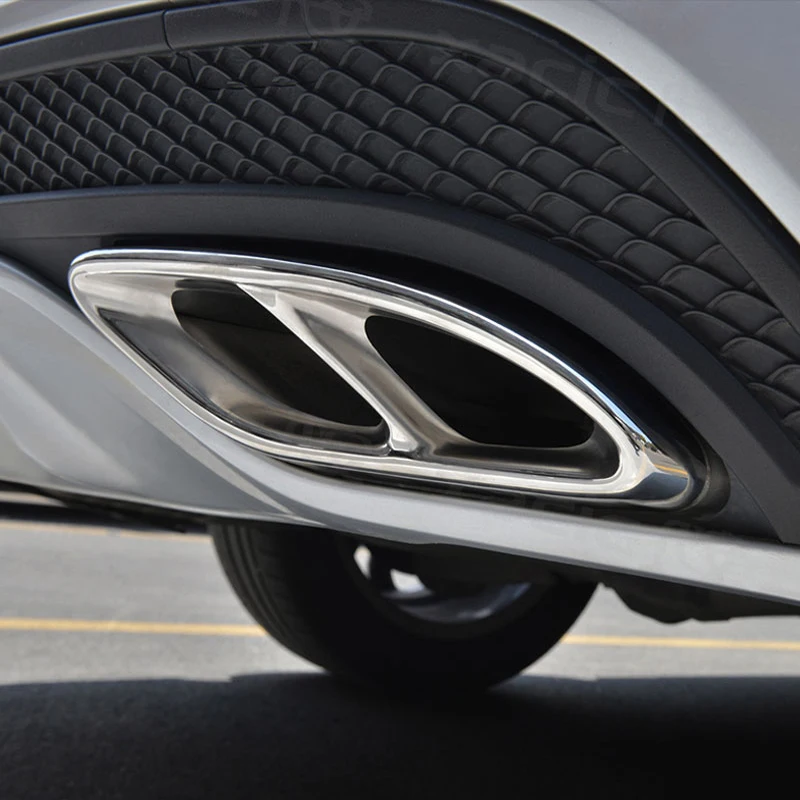 Car Styling AMG Exhaust Cover Outputs Tail Frame Trim Accessories For Mercedes Benz A B C E Class GLC W205 W207 W213 W176 W246