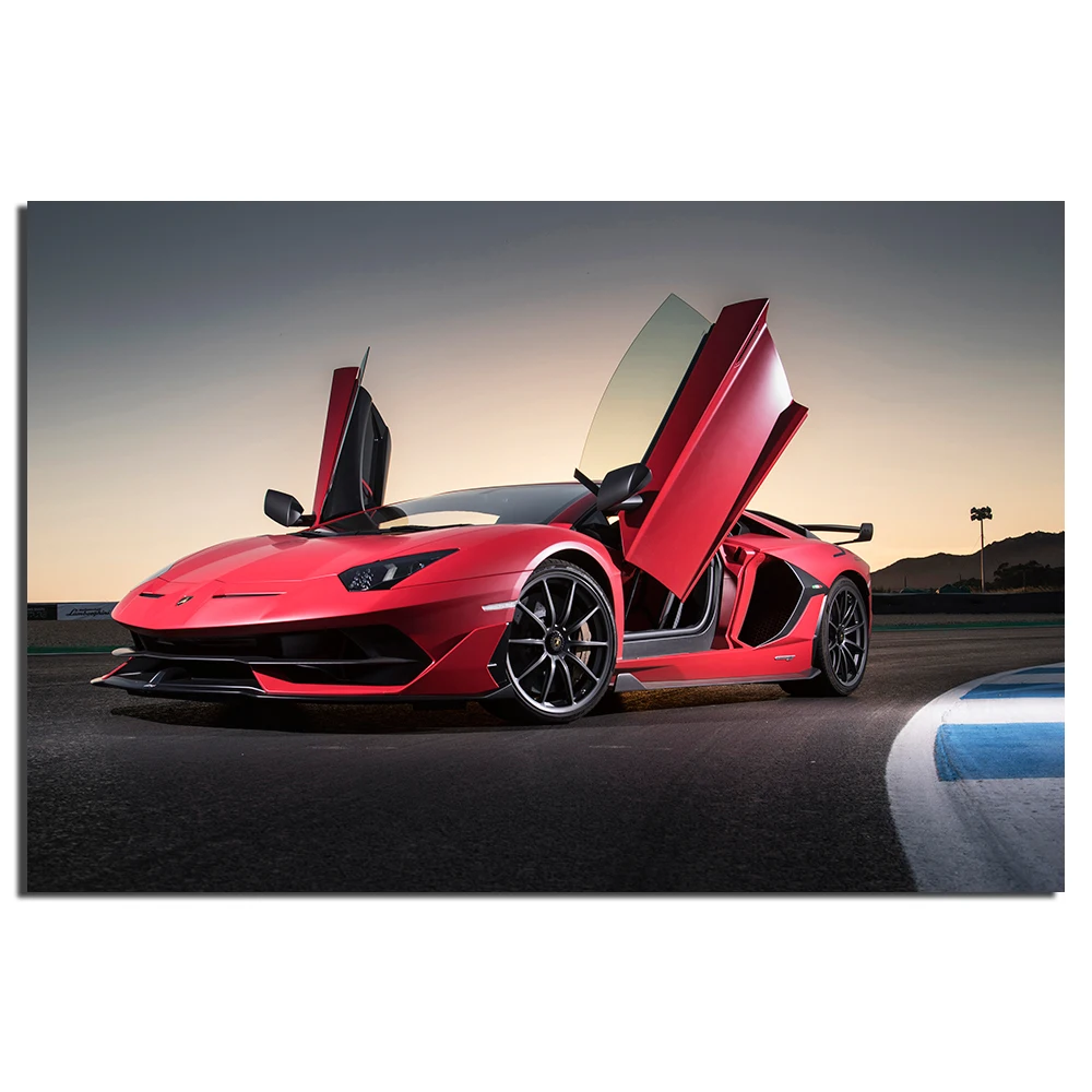 1 Piece Canvas Painting Lambo Aventador Super Car HD Posters and Prints Wall Pictures for Living Room Decor