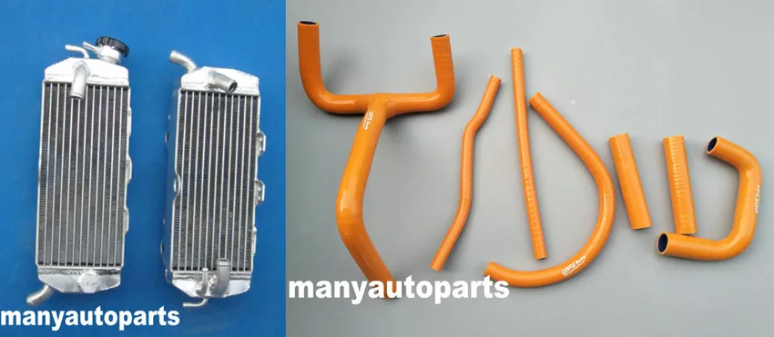 

Aluminum Radiator + Orange Hose fit For 1994-2007 KTM 400/620/625/640/660 LC4 Rally