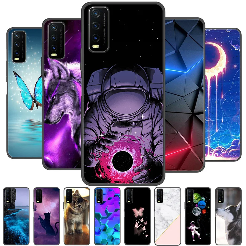 

For Vivo Y11S Case Silicone Soft TPU Phone Cover For Vivo Y12s V2027 Case Cartoon Case Protective Bumper For Vivo V2032 Y11s