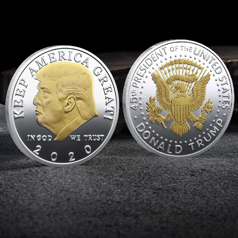 US Donald Trump Gold Commemorative Coin 'Second Presidential Term 2021-2025 IN GOD WE TRUST' Collectible Decorative Coins 2017