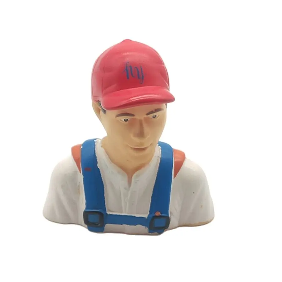 1 Pc 1/6 Scale  Worker Pilots  Figures  With Red Hat Toy Model  For RC Plane Accessories Hobby Color  White