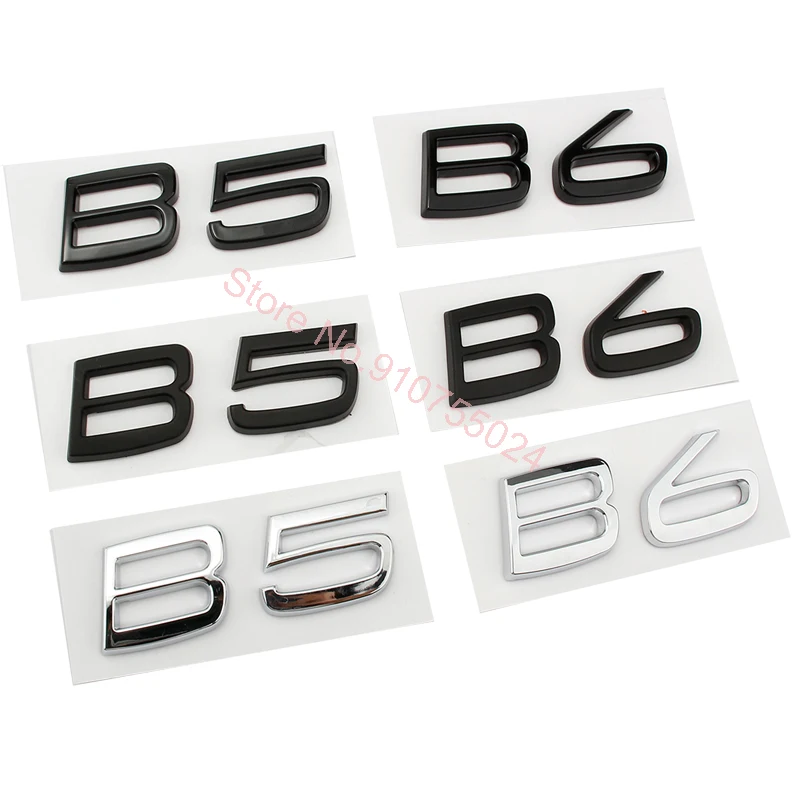 ABS Letters Numbers Emblem B5 B6 Trunk Lid Badge Decal Car Sticker for XC60 XC90 Glossy Black Matte Black Chrome