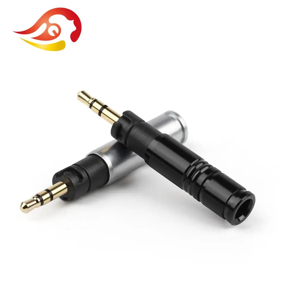 QYFANG 2.5mm 3 Pole Stereo Audio Jack Earphone Plug Metal Adapter Wire Connector For Precision Bass-driven Momentum HiFi Headset