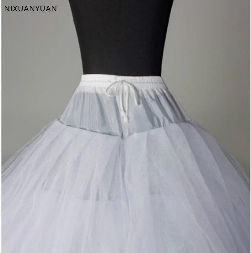 Nieuwe Aankomst Wit 4/8 Lagen Tule Petticoat Bruiloft Accessoires Vestido Branco Onderrok Jupon Mariage Petticoat Vrouw