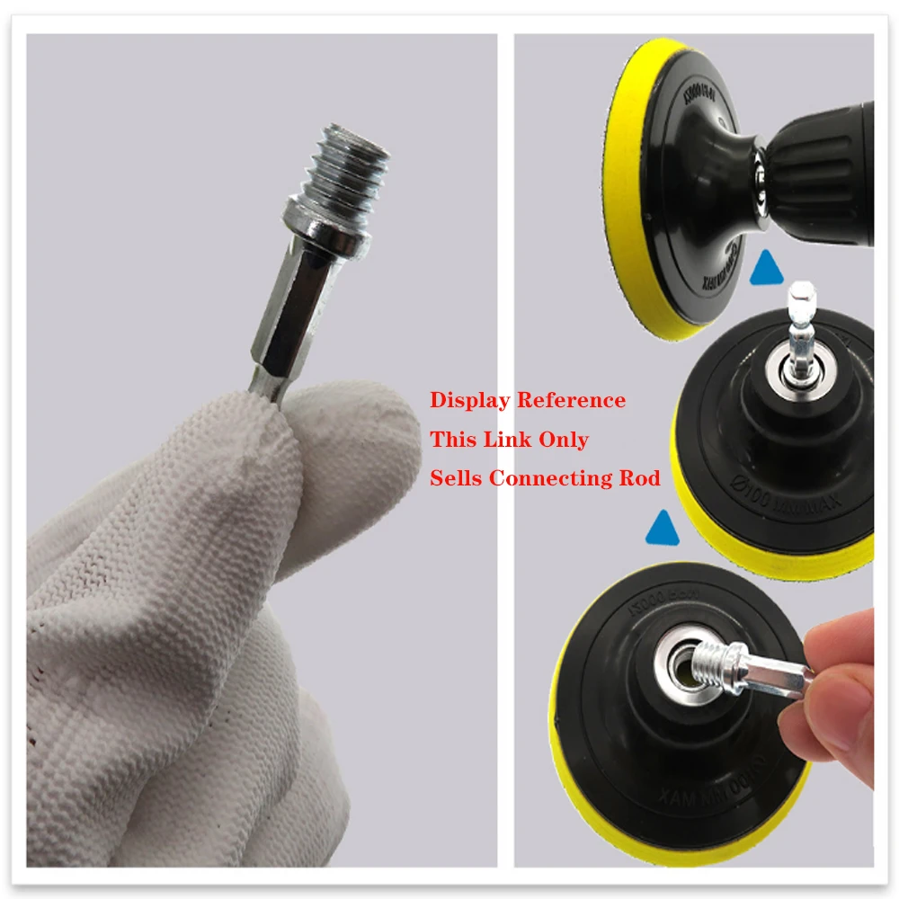 2 pz 1/4 "M10/M14 esagono adattatore biella trapano mandrino lucidatura disco esagonale biella accessorio di perforazione del metallo