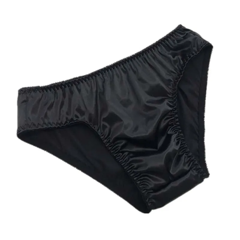 hot New smooth glossy synthetic silk solid color men's briefs sexy underwear jockstrap men briefs underwear gay underwear