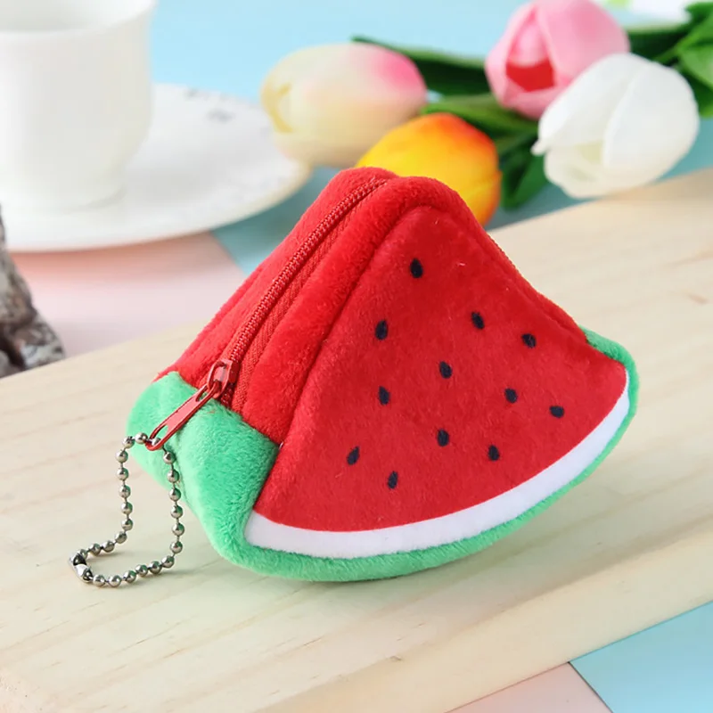 Fruit Print Coin Purses Women Mini Card Bag Key Case Earphone Storage Bag Girls Kids Cartoon Cute Coin Wallet Ladies Money Bag