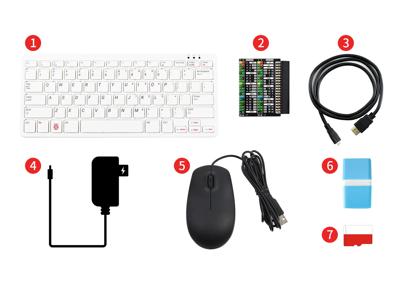 Raspberry Pi 400 Keyboard Computer with Third-Party Accessories/ With 7inch HDMI-compatible Touch Display/ Or 13.3INCH Display