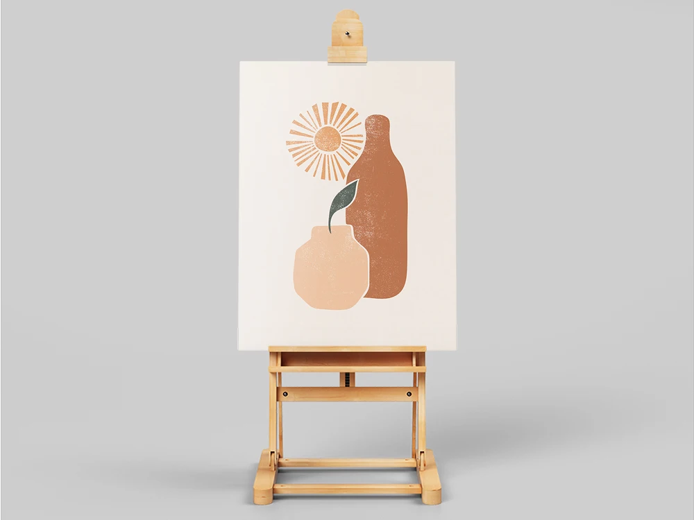 Sun Still Life Art Print | Minimal Terra Poster | Terracotta Wall Art | Greek Vase Wall Print | Abstract Terra Art oman Warm Col